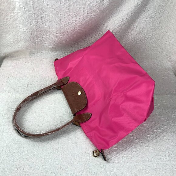 NWT Longchamp Le Pliage Original Large Shoulder Nylon Bag Tote baby Pink - Picture 1 of 8